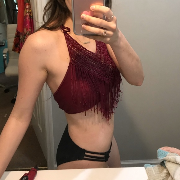 Maroon bathing suit top! - Picture 2 of 3